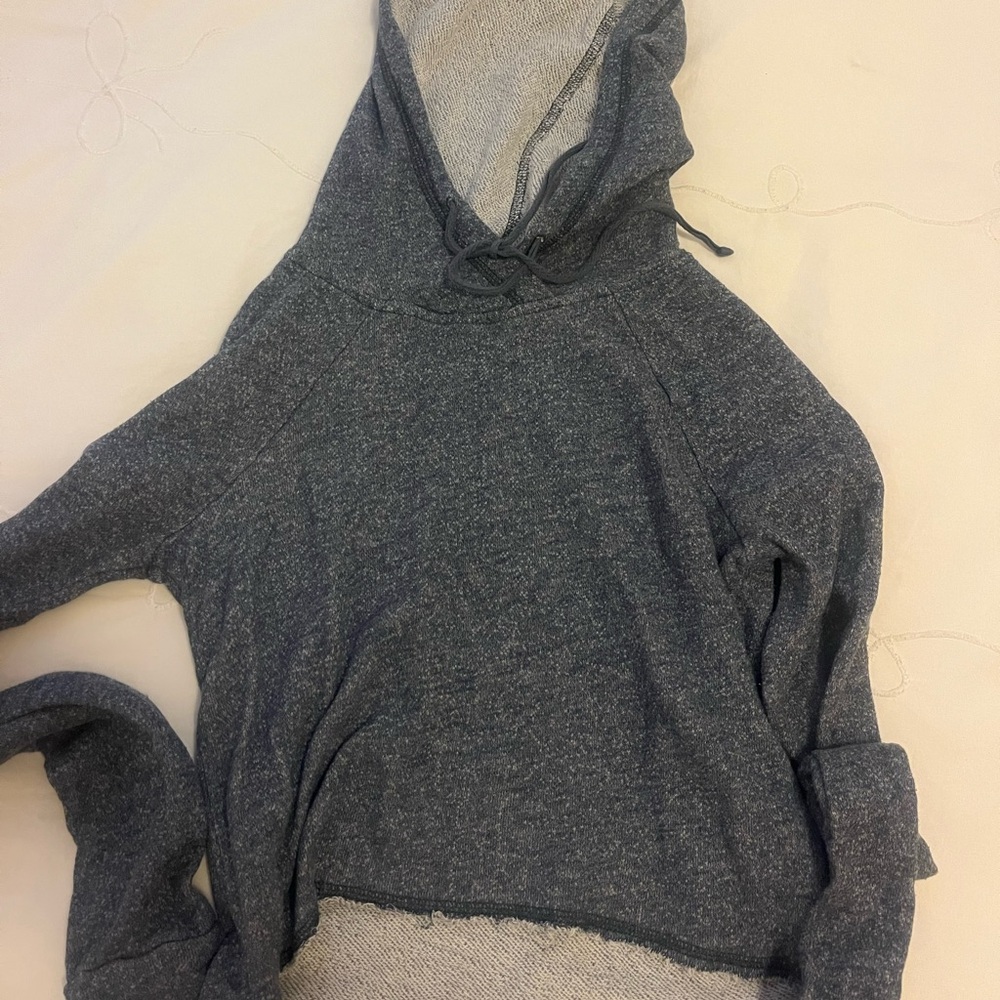 Hollister Women’s Gray Cropped Sweatshirt